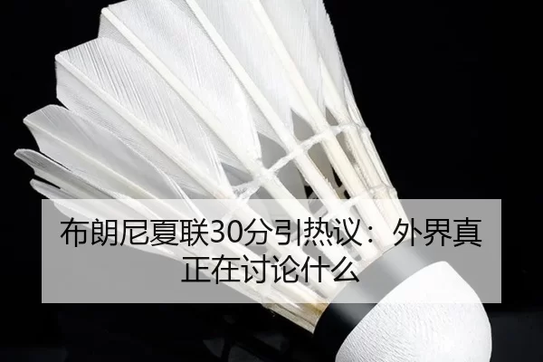 布朗尼夏联30分引热议：外界真正在讨论什么